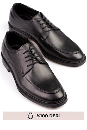 کفش کلاسیک مشکی مردانه چرم طبیعی پاشنه کوتاه ( 4 - 1 cm ) کد 819123483