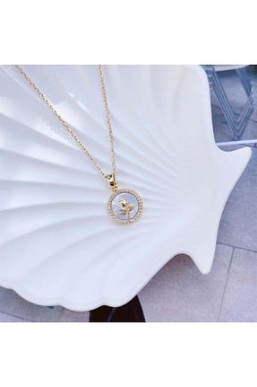 گردنبند استیل ( فولاد ) طلائی زنانه استیل (فولاد) Vesce Atelier - کد 763569156