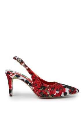 کفش مجلسی قرمز زنانه چرم طبیعی پاشنه متوسط ( 5 - 9 cm ) پاشنه نازک کد 819435795