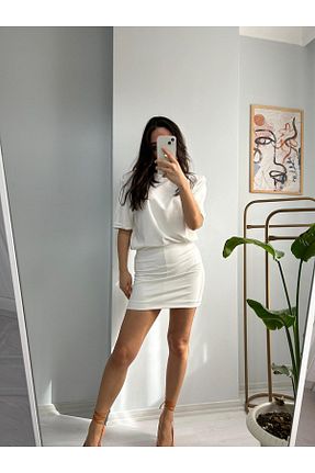 لباس سفید زنانه بافتنی RaVe Collection - کد 819453787