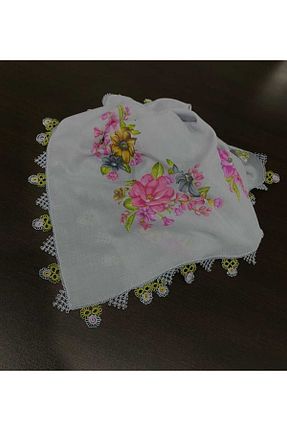 دستمال گردن طوسی زنانه پنبه ای İyisini İstersen - کد 819479112