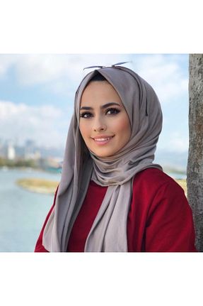 شال قهوه ای زنانه پنبه ای FRESCO SCARFS - کد 819494302