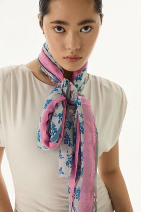 شال طوسی زنانه پنبه ای FENZA SCARF - کد 819529271