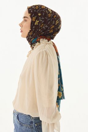 شال آبی زنانه پنبه ای Genel Markalar - کد 819531290