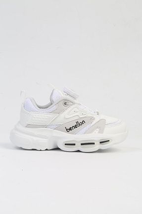 کفش اسنیکر سفید بچه گانه بند دار Benetton - کد 819548891