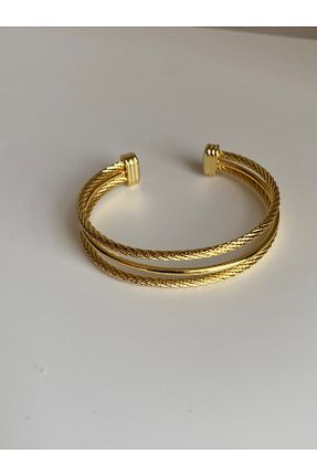 دستبند استیل (فولاد) طلائی زنانه استیل (فولاد) Owentis - کد 674759869