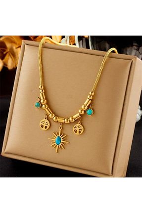 گردنبند استیل ( فولاد ) طلائی زنانه استیل (فولاد) SONES - کد 770871486