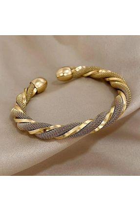 دستبند استیل (فولاد) طلائی زنانه استیل (فولاد) SONES - کد 783770533