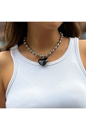 گردنبند جواهر مشکی زنانه منجق Köstebek - کد 819679156