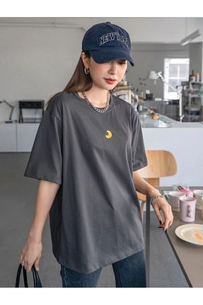 تیشرت طوسی زنانه اورسایز Bolders Outdoors - کد 819838981