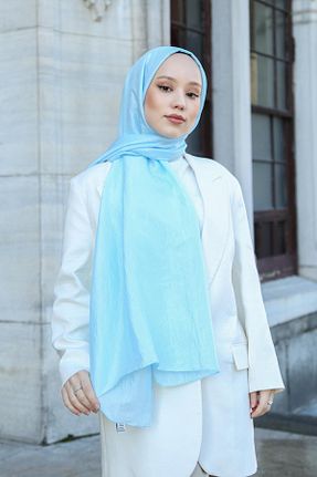 شال آبی زنانه Hint İpek - کد 818491695