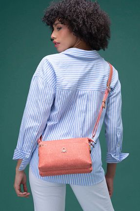 کیف دوشی قرمز زنانه چرم مصنوعی United Colors of Benetton - کد 820169557