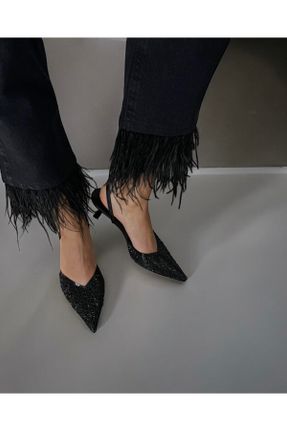 کفش مجلسی مشکی زنانه پاشنه متوسط ( 5 - 9 cm ) پاشنه نازک کد 820117293