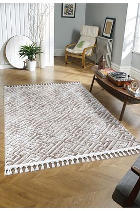 فرش بژ آنتی آلرژی Valery Home - کد 809123602
