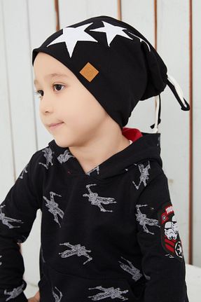 کلاه پشمی مشکی بچه گانه پنبه ای Babygiz - کد 7099052