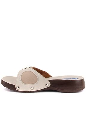 دمپائی خانگی بژ زنانه چرم مصنوعی Siyo Comfort - کد 112706482