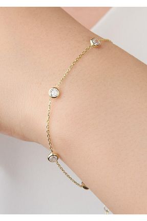 دستبند نقره زرد زنانه 925 عیار Tmt Silver - کد 112823602