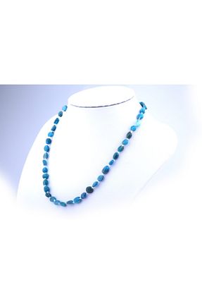 گردنبند جواهر آبی زنانه سنگ OSMANLI DOĞAL TAŞ - کد 112823816