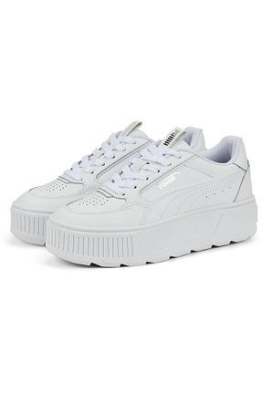 کفش اسنیکر سفید زنانه بند دار Puma - کد 741585945
