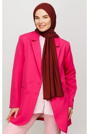 شال زرشکی زنانه پنبه ای FRESCO SCARFS - کد 819493890