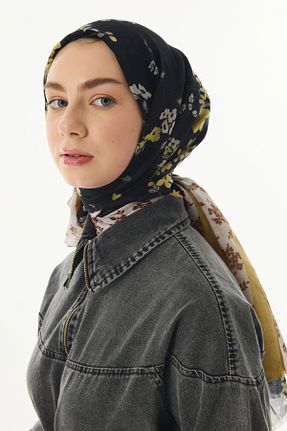 شال مشکی زنانه پنبه ای FENZA SCARF - کد 819531157
