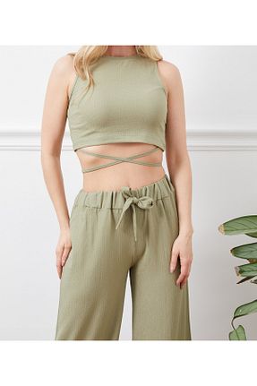 ست بالاتنه و پائین تنه سبز زنانه بافتنی ALPINMODA - کد 819547083