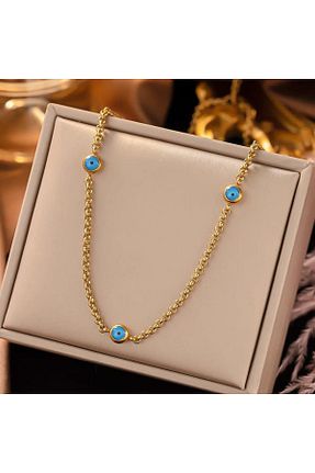 گردنبند استیل ( فولاد ) طلائی زنانه استیل (فولاد) SONES - کد 770871506