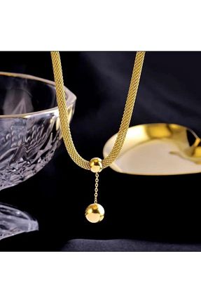 گردنبند استیل ( فولاد ) طلائی زنانه استیل (فولاد) SONES - کد 807946993