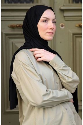 شال مشکی زنانه پنبه ای FRESCO SCARFS - کد 819483171