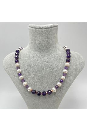 گردنبند مروارید سفید مروارید فرهنگی YILDIZ DOĞAL TAŞ - کد 819625212