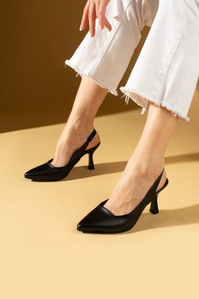 کفش پاشنه بلند کلاسیک مشکی زنانه پاشنه نازک پاشنه متوسط ( 5 - 9 cm ) کد 819654380