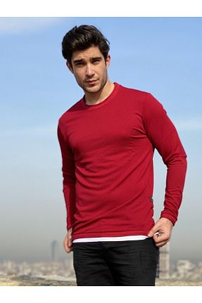 بلوز قرمز مردانه ساده ayakuydur - کد 50287312