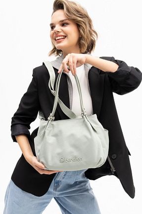 کیف دوشی طوسی زنانه ساتن United Colors of Benetton - کد 820130553