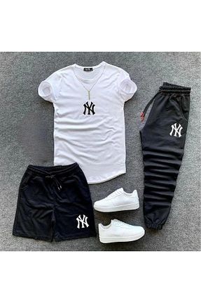 ست بالاتنه و پائین تنه سفید زنانه بافت LİNNA WEAR - کد 819860602