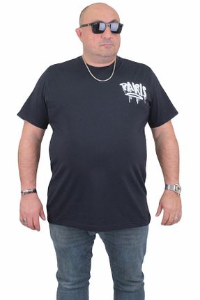 تیشرت سایز بزرگ سرمه ای مردانه T-Shirt MocGrande - کد 820137388