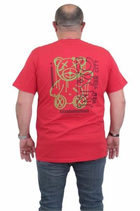 تی شرت قرمز مردانه سایز بزرگ کد 820143266