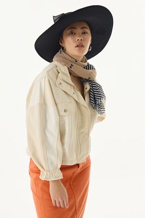 شال بژ زنانه پنبه ای FENZA SCARF - کد 819537044
