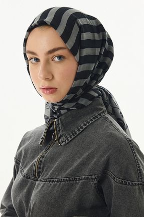 شال مشکی زنانه پنبه ای FENZA SCARF - کد 819530852