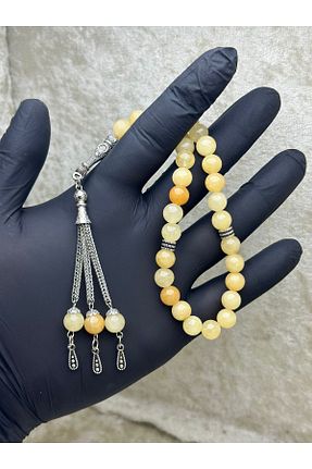 تسبیح زرد سنگ طبیعی grs oyuncak - کد 819580017