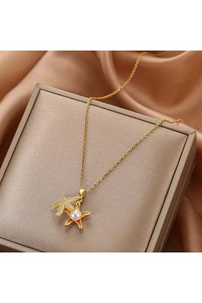 گردنبند استیل ( فولاد ) طلائی استیل (فولاد) SONES - کد 770871554