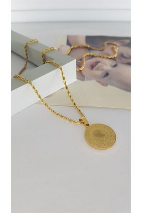 گردنبند استیل ( فولاد ) طلائی زنانه استیل (فولاد) SONES - کد 770871388
