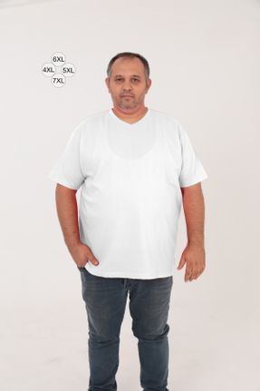 تی شرت سفید زنانه سایز بزرگ کد 765007922