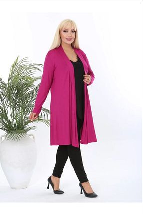 تونیک سایز بزرگ صورتی زنانه بافتنی Butik Nilyam - کد 819690551