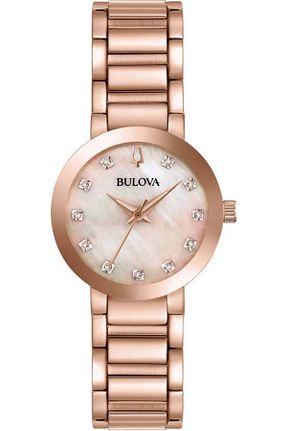 ساعت مچی طلائی زنانه 26-30 میلی متر Bulova - کد 819643070