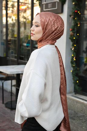 شال قهوه ای زنانه پلی استر Hint İpek - کد 819696345