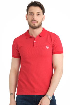 تی شرت قرمز مردانه رگولار یقه پولو کد 820046117