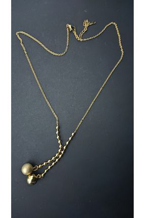 گردنبند استیل ( فولاد ) طلائی زنانه استیل (فولاد) stainles steel - کد 820272380
