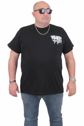 تیشرت سایز بزرگ مشکی مردانه T-Shirt MocGrande - کد 820112574