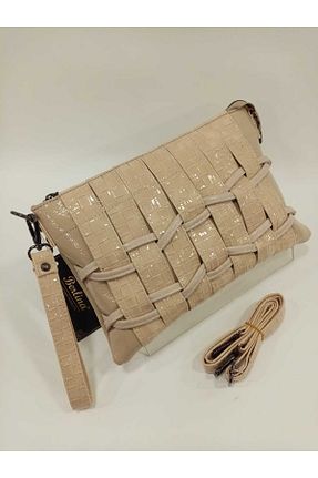 کیف پستچی بژ زنانه چرم مصنوعی BERLİNA - کد 820171365