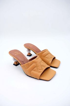 دمپائی زرد زنانه چرم خالص Tenau - کد 820272042